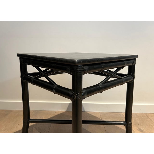 1970s Black Lacquered Faux-Bamboo Side Tables by Gasparucci - a Pair For Sale - Image 10 of 12