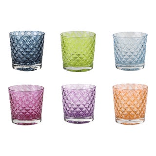 Mindala Short Glasses in Multiple Colors - Set of 6 For Sale