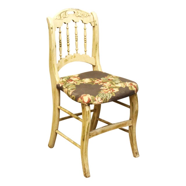 French Country Mid 20th Century Pair of Old Wooden French Country Chairs For Sale - Image 3 of 12