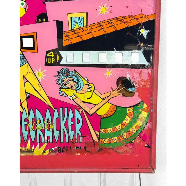 Mid-Century Pop Art Bally Firecracker Pinball Arcade Hanging Light Box For Sale - Image 9 of 12