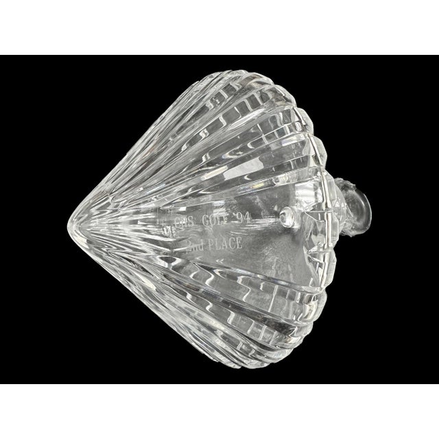 Mid 20th Century Mid 20th Century "Spinning Top" Tilted Crystal Decanter, Golf Trophy For Sale - Image 5 of 8
