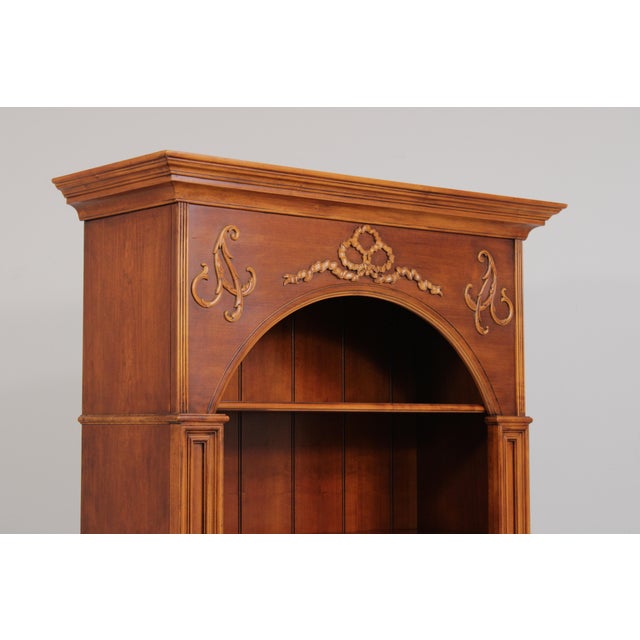 Brown Pair of Lexington Irish Country Cherry Tall Bookcases For Sale - Image 8 of 18