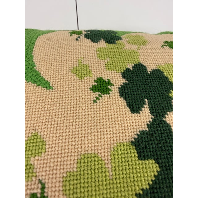 Mid 20th Century Vintage Shamrock Throw Pillow For Sale - Image 5 of 12