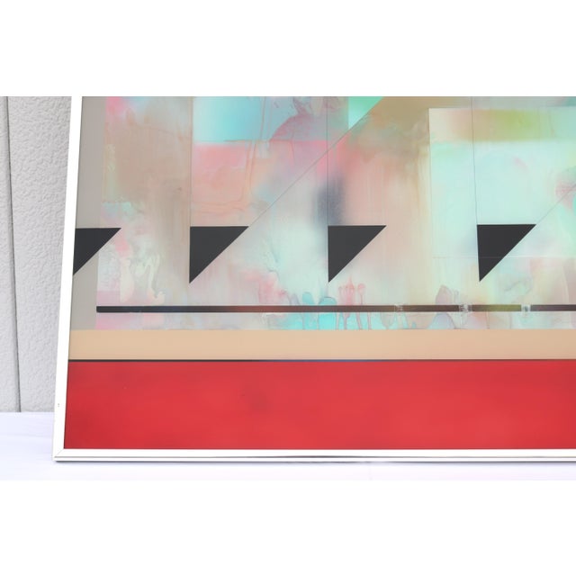 1988 Richard Hammond Flight-1 Abstract Expressionism Artwork Enamel on Plexiglass For Sale - Image 12 of 18