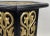 Hollywood Regency Moroccan Stye Side or End Table Black With Gold Design, a Pair For Sale - Image 9 of 12