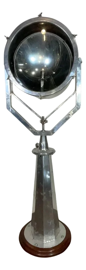 Aluminum Ship's Spotlight on Stand