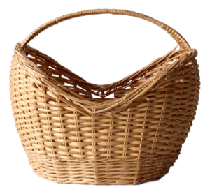 Vintage Wicker Gathering Basket