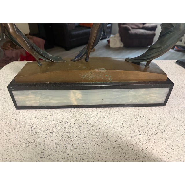 1930s Paul Philippe Art Deco Bronze Sculpture 3 Dancers 18x18 For Sale - Image 10 of 12