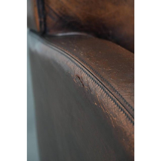 Vintage Club Chair in Sheepskin Leather For Sale - Image 13 of 15