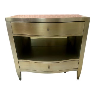 Vintage Louis J Solomon Champagne Gold 2 Drawer Dresser. For Sale