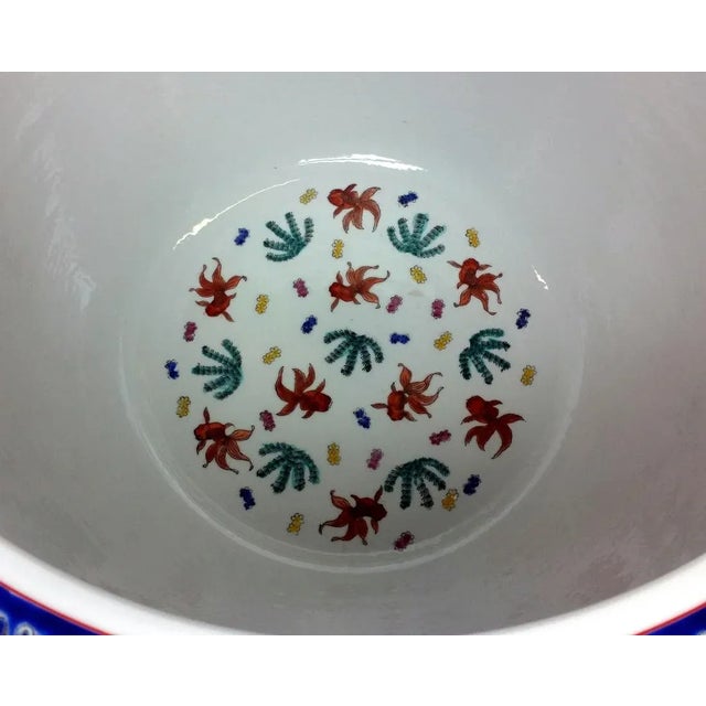 Famille Rose Fish Bowl For Sale - Image 10 of 11