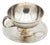 Embossed Teacup with Guilloche Silver Saucer For Sale