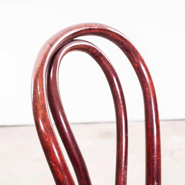 Wood Dark Mahogany Hoop Back Bentwood Dining Chairs, 1980s, Set of 4 For Sale - Image 7 of 12