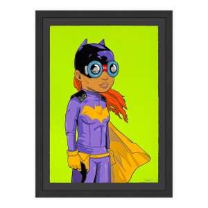 Hebru Brantley, Batgirl (Framed, Hand Signed Screen Print), 2018