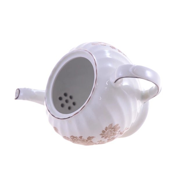 1970s Stafforshire Ironstone Brown Floral Teapot For Sale In Chicago - Image 6 of 8