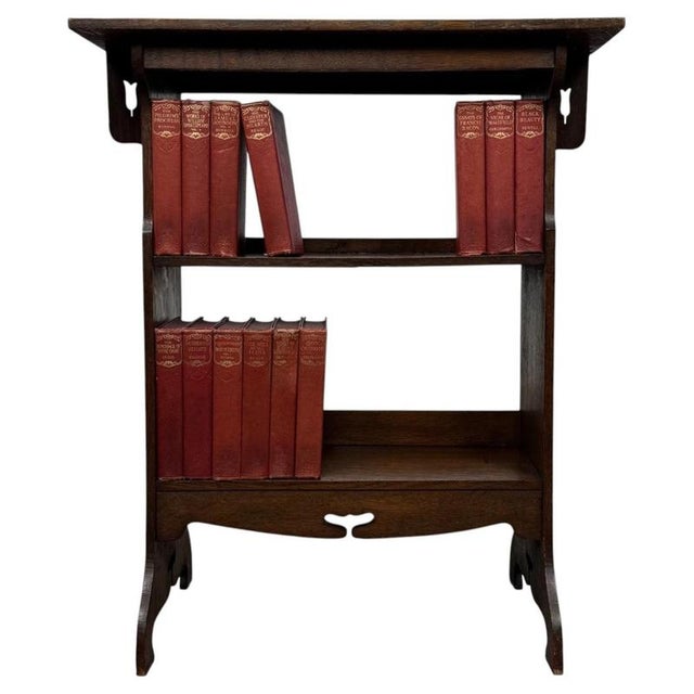 Antique English Arts and Crafts Oak Side Table For Sale - Image 11 of 11