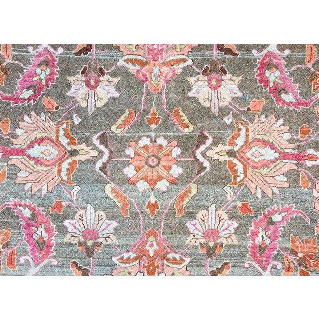 Early 20th Century Persian Mehraban Rug For Sale - Image 12 of 15