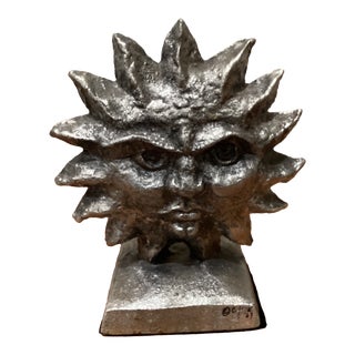 Modern Reversible Sun and Moon Sculpture/ Book End by Curtis Jere 1970s For Sale