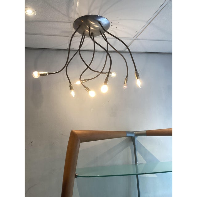 Flexible Metal Ceiling Lamp, 1980 For Sale - Image 6 of 8