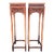 Antique Chinese Hand Carved Rosewood Pedestal Stands Pair For Sale