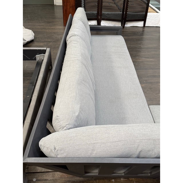 David Sutherland + John Hutton for Restoration Hardware Costa Aluminum Left-Arm L-Sectional, Outdoor For Sale - Image 10 of 12