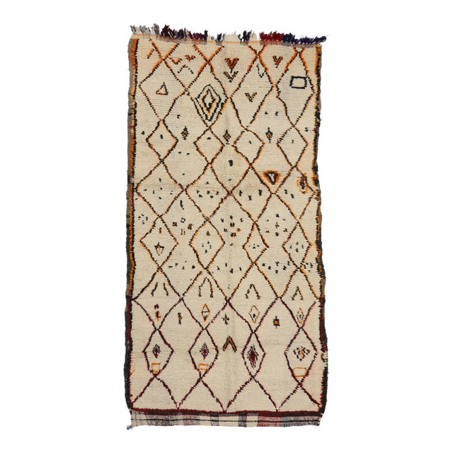 Vintage Moroccan Azilal Rug - 05'05 X 10'02 For Sale