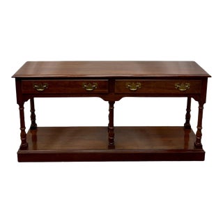 Vintage Pennsylvania House Chippendale Style Solid Cherry Console Table For Sale