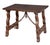 A handsome Spanish console or Fratino table, in the Baroque style, featuring a rectangular plank top over a base with two...