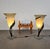 Large Jugendstil Floor Lamps with Stone Base and Italian Glass Shade from Roberto Galli, Set of 2 For Sale - Image 16 of 18