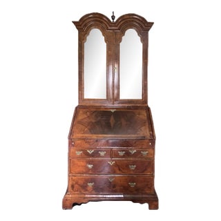 18th Century English Walnut Bureau Bookcase/ Secretary, Ca 1720 For Sale