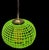 Vintage Rattan Green Globe Oange Glass Shade Pendant Light For Sale - Image 14 of 18