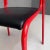 Italian Modern Stackable Red Metal & Black Faux Leather Dining Chairs, 1980s, Set of 6 For Sale - Image 9 of 13