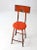 Mid 20th Century Vintage Orange Industrial Stool For Sale - Image 5 of 8