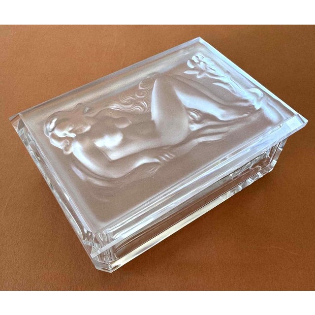 Glass Decorative Jewellery and Trinket Box by H.Hofmann For Sale - Image 3 of 9