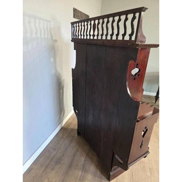Antique Arts and Crafts Mahogany Bookcase For Sale - Image 10 of 12