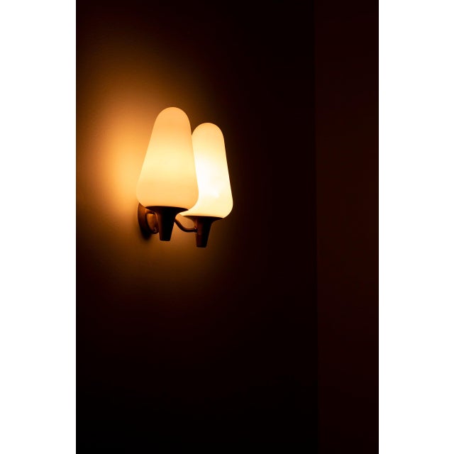 Gold Wall Lamps by Harald Elof Notini, 1950s, Set of 2 For Sale - Image 8 of 10