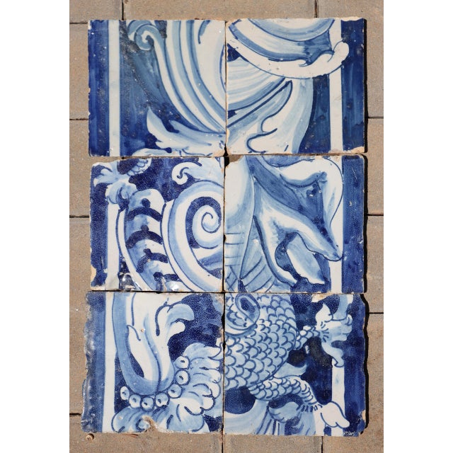 Circa: 18th Century. Country: Portugal. Material: Earthenware, Tin-glazed pottery. Item condition: Some chips and...