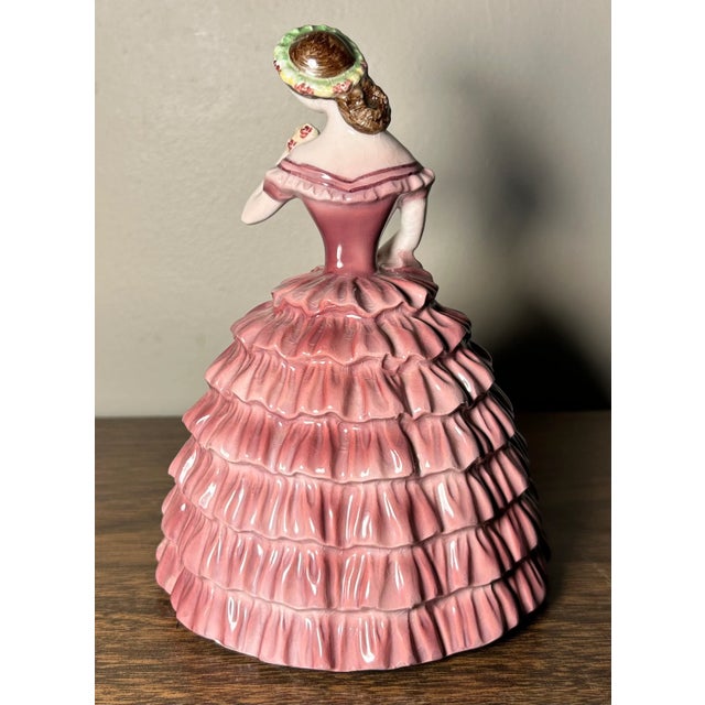 Circa 1948 American Goldscheider Everlast Corp. Ceramic Quadrille Woman Figurine by P. Porcher For Sale - Image 4 of 6