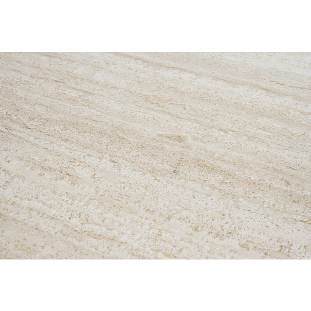 1970s Vintage Round Travertine Dining Table, 1970s For Sale - Image 5 of 12