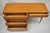 Vintage Mid Century Modern Walnut Brass Base Modernist Kneehole Writing Desk For Sale In Philadelphia - Image 6 of 12