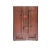 Pair Vintage Chinese Brown Fujian Style Carving Wood Wall Door Panels For Sale - Image 9 of 12
