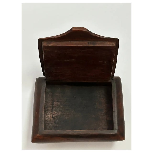 Ooak, Antique Carved Wood Box/ Sterling Silver/Citrine For Sale - Image 9 of 10