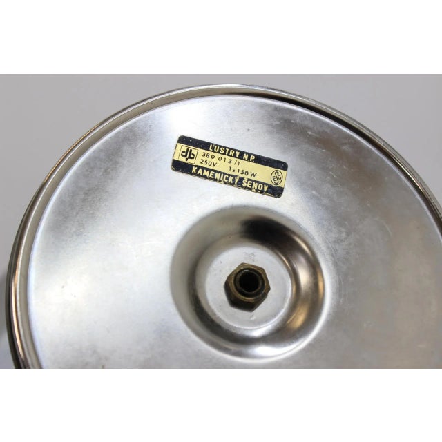 Light Yellow Table Lamp from Kamenický Šenov, 1970s For Sale - Image 8 of 9