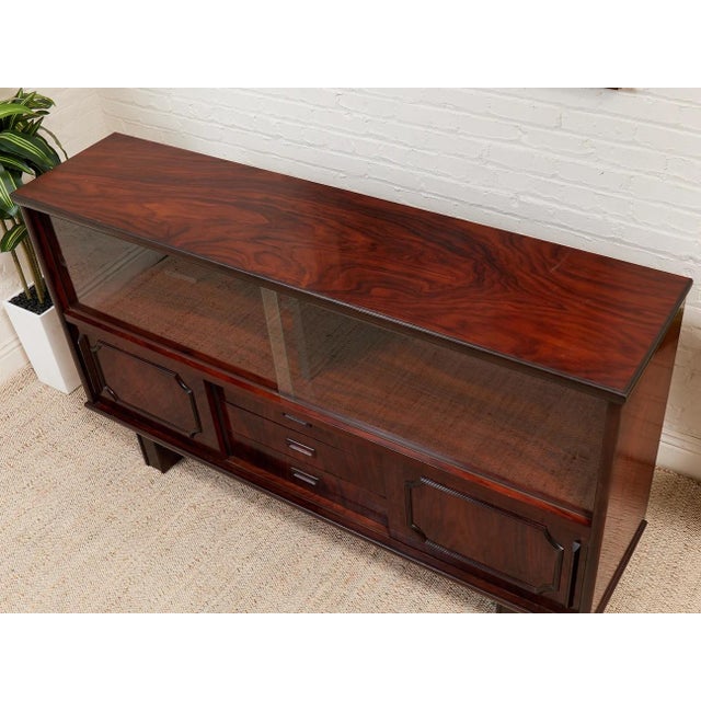 Wood Vintage Rosewood Display Cabinet For Sale - Image 7 of 12