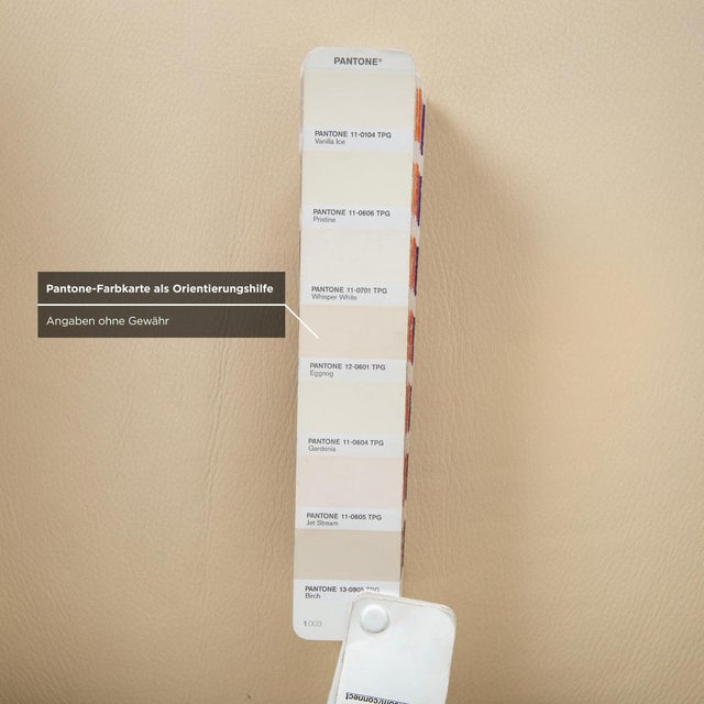 Cream Cream Leather Armchair from Musterring For Sale - Image 8 of 15