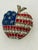 Late 20th Century Vintage America Flag Patriotic Apple Stars & Rhinestone Brooch Jewelry For Sale - Image 5 of 8