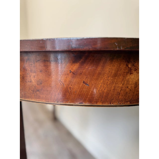 Large Demi Lune Console Table in Mahogany For Sale - Image 6 of 12