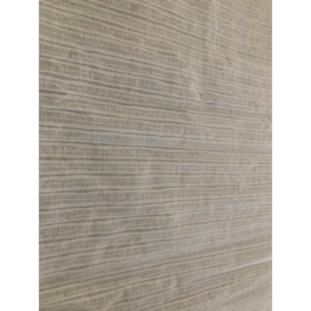 Contemporary Custom Made Cream & White Roman Shades With Blackout Lining For Sale - Image 4 of 7