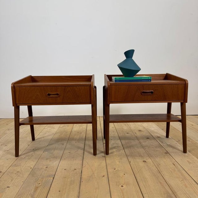 Danish Teak Bedside Tables, 1960s, Set of 2 For Sale - Image 14 of 14