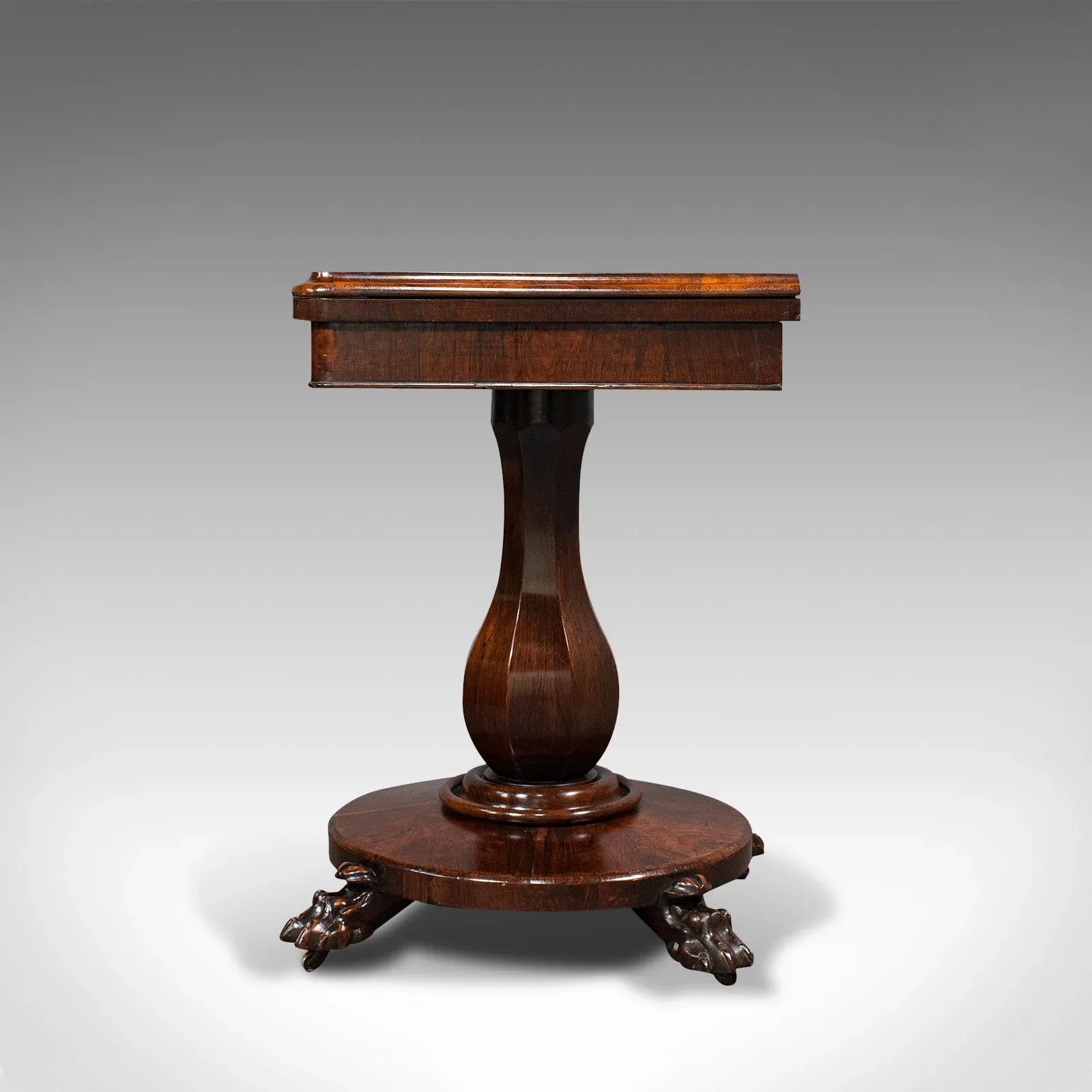Antique Folding Card Table, Rosewood, Games, Bridge, Newly